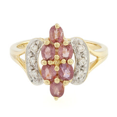 Anello in oro con Zaffiro Padparadscha (non riscaldato) (AMAYANI)