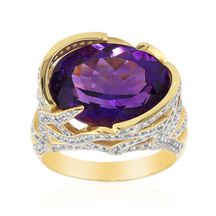 Anello in oro con Ametista Siberiana (Adela Gold)