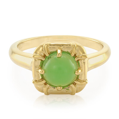 Anello in argento con Crisoprasio Imperiale