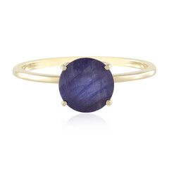 Anello in oro con Zaffiro Blu del Madagascar