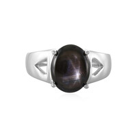 Anello in argento con Zaffiro Stellato Nero