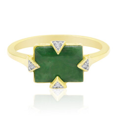 Anello in oro con Giadeite Maestosa 
