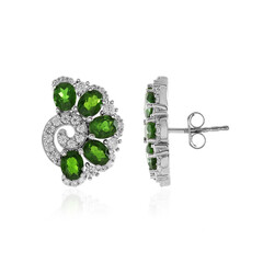 Orecchini in argento con Diopside Russo