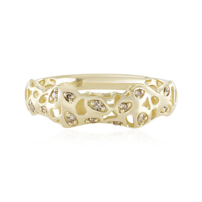 Anello in oro con Diamante Champagne I2 (Ornaments by de Melo)