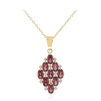 Collana in argento con Granato Malaya