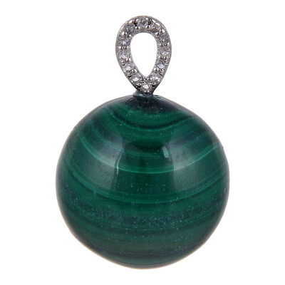 Ciondolo in argento con Malachite