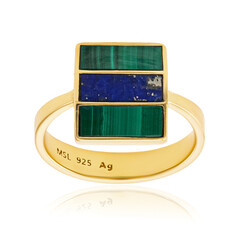 Anello in argento con Malachite