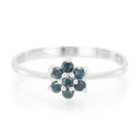 Anello placcato in platino con Diamante Fancy