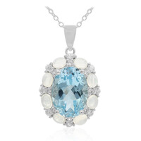 Collana in argento con Topazio Blu Cielo