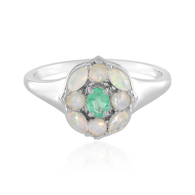 Anello in argento con Smeraldo Russo