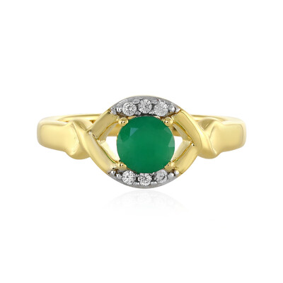 Anello in argento con Smeraldo Brasiliano
