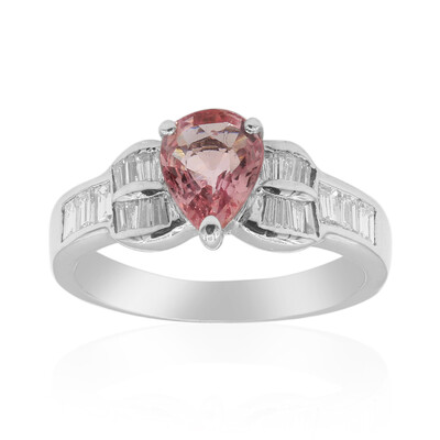 Anello in platino con Zaffiro Rosa (CIRARI)