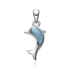 Ciondolo in argento con Larimar