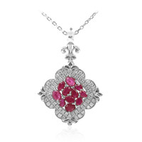 Collana in argento con Rubino (Dallas Prince Designs)
