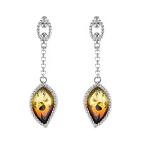 Orecchini in argento con Ambra Baltica