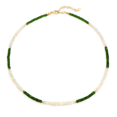 Collana in argento con Diopside Russo