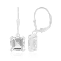 Orecchini in argento con Topazio Bianco