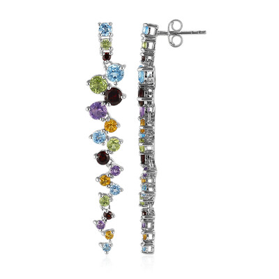 Orecchini in argento con Topazio Blu Svizzero