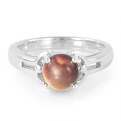 Anello in argento con Occhio di Tigre Rosso