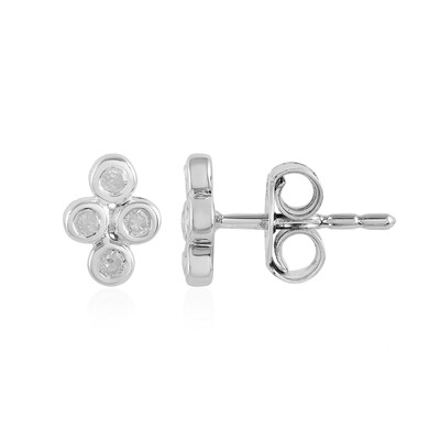 Orecchini in argento con Diamante I2 (I)