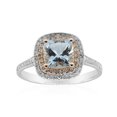 Anello in oro con Acquamarina Brasiliana AAA (CIRARI)
