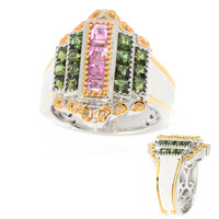 Anello in argento con Tormalina Rosa (Gems en Vogue)