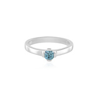 Anello in argento con Diamante Blu I2