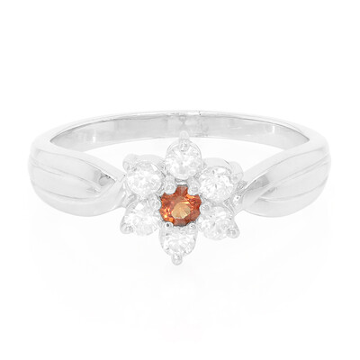 Anello in argento con Zaffiro Arancione