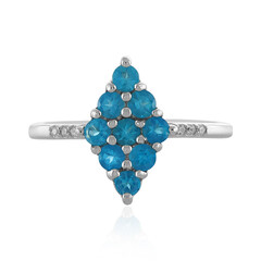 Anello in argento con Apatite Blu Neon