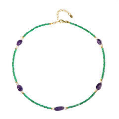 Collana in argento con Onice Verde