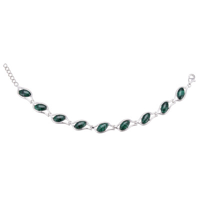 Bracciale in argento con Malachite