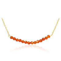 Collana in argento con Agata Arancione