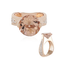 Anello in oro con Morganite Pesca AAA (de Melo)