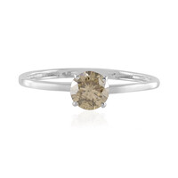 Anello in platino con Diamante Champagne I2