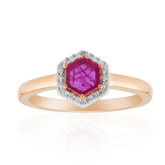 Anello in oro con Rubino Mozambico