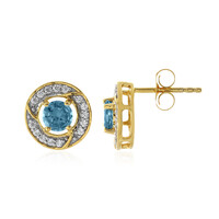 Orecchini in argento con Topazio Blu Londra