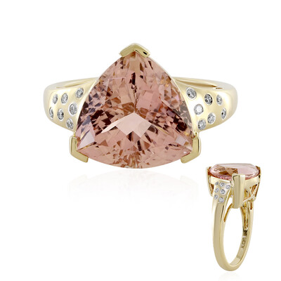 Anello in oro con Tormalina Pesca (D'vyere)