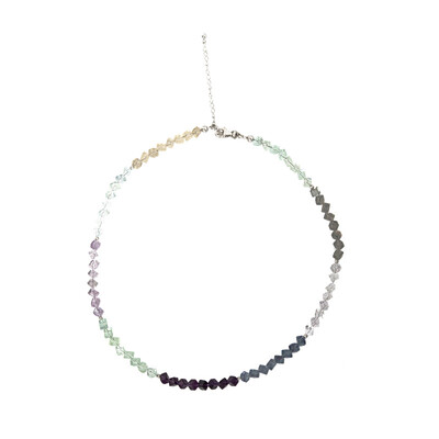 Collana in argento con Fluorite
