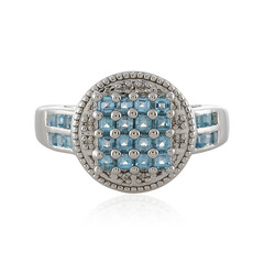 Anello in argento con Topazio Blu Svizzero