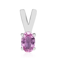 Ciondolo in argento con Zaffiro Rosa