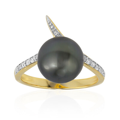 Anello in oro con Perla Tahitiana (TPC)