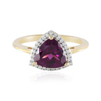 Anello in oro con Granato Magenta