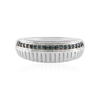 Anello in argento con Diamante Blu SI1