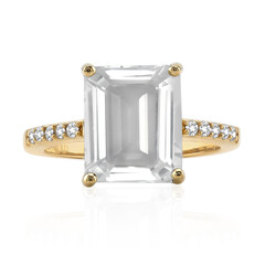 Anello in argento con Topazio Bianco