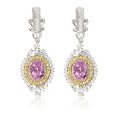 Orecchini in argento con Fluorite Rosa (Dallas Prince Designs)