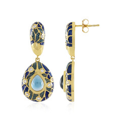 Orecchini in argento con Topazio Blu Londra