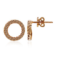 Orecchini in oro con Diamante Rose de France SI1 di Argyle