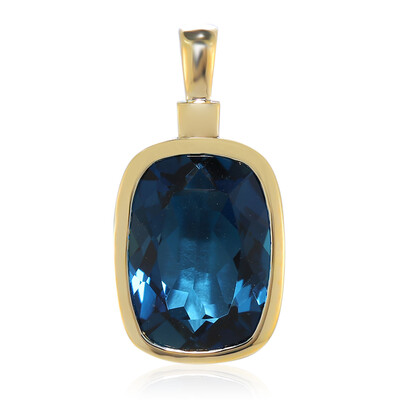 Ciondolo in oro con Topazio Blu Londra (Tenner Diniz)