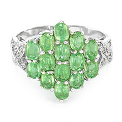 Anello in argento con Cianite Menta