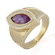 Anello in argento con Ametista Uruguay (de Melo)